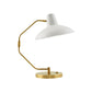 Single-Bulb Bow Desk Light Retro Brass Iron Reading Lamp with Green/White Wide Bowl Shade Clearhalo 'Lamps' 'Table Lamps' Lighting' 1457878