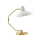 Single-Bulb Bow Desk Light Retro Brass Iron Reading Lamp with Green/White Wide Bowl Shade Clearhalo 'Lamps' 'Table Lamps' Lighting' 1457878