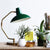 Single-Bulb Bow Desk Light Retro Brass Iron Reading Lamp with Green/White Wide Bowl Shade Green Clearhalo 'Lamps' 'Table Lamps' Lighting' 1457880