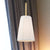 Bell Bedside Drop Pendant Farmhouse Pleated Fabric 1 Bulb White Pendulum Light with Gold Top Gold Clearhalo 'Ceiling Lights' 'Pendant Lights' 'Pendants' Lighting' 1457990_661db073-822a-4b26-9587-9c9f5b9911b2