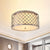 Nickel Crisscrossed Woven Drum Ceiling Flush Rustic Fabric 2 Bulbs Bedroom Flush mount Light Fixture - Nickel - Clearhalo - 'Ceiling Lights' - 'Close To Ceiling Lights' - 'Close to ceiling' - 'Flush mount' - Lighting' - 1458013