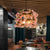 Cylinder Cage Restaurant Pendant Chandelier Warehouse 5 Lights Black Flower Hanging Ceiling Light Black Clearhalo 'Cast Iron' 'Ceiling Lights' 'Chandeliers' 'Industrial Chandeliers' 'Industrial' 'Metal' 'Middle Century Chandeliers' 'Rustic Chandeliers' 'Tiffany' Lighting' 1458292