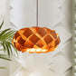 Asian Drum Shade Hanging Pendant Stranded-Weaving Wood Single Hotel Ceiling Light Fixture in Beige Clearhalo 'Ceiling Lights' 'Pendant Lights' 'Pendants' Lighting' 1458348