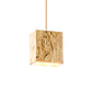 Cube Stranded Wood Ceiling Light Simple 1 Bulb Beige Hanging Light Fixture over Dinette Clearhalo 'Ceiling Lights' 'Modern Pendants' 'Modern' 'Pendant Lights' 'Pendants' Lighting' 1458392