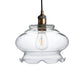 1 Light Bowl Shaped Pendant Lighting Fixture Industrial Antique Brass Clear Glass Hanging Ceiling Light Clearhalo 'Ceiling Lights' 'Chandeliers' 'Glass shade' 'Glass' 'Industrial Pendants' 'Industrial' 'Middle Century Pendants' 'Pendant Lights' 'Pendants' 'Tiffany' Lighting' 145855