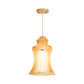 Curvaceous Cage Restaurant Hanging Light Wooden 1 Light Japanese Suspension Pendant with Inner Fabric Shade Clearhalo 'Ceiling Lights' 'Pendant Lights' 'Pendants' Lighting' 1458599