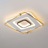 White-Gold Tiered Square Thin Flush Light Modernist Aluminum LED Flush Mount Ceiling Fixture in Warm/White Light, 18"/22" Width Clearhalo 'Ceiling Lights' 'Close To Ceiling Lights' 'Close to ceiling' 'Flush mount' Lighting' 1458829