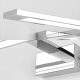 19"/23" W LED Bathroom Vanity Lighting with Rectangle Acrylic Shade Sconce Wall Light in Nickel, Warm/White Light Clearhalo 'Cast Iron' 'Glass' 'Industrial' 'Modern wall lights' 'Modern' 'Tiffany' 'Traditional wall lights' 'Vanity Lights' 'Wall Lights' Lighting' 145910