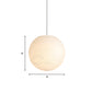 Spherical Ceiling Pendant Lamp Simple Acrylic Single Bistro Pendulum Light in White with Textured Surface, 8/12 Inch Dia Clearhalo 'Ceiling Lights' 'Modern Pendants' 'Modern' 'Pendant Lights' 'Pendants' Lighting' 1459140