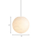 Spherical Ceiling Pendant Lamp Simple Acrylic Single Bistro Pendulum Light in White with Textured Surface, 8/12 Inch Dia Clearhalo 'Ceiling Lights' 'Modern Pendants' 'Modern' 'Pendant Lights' 'Pendants' Lighting' 1459141