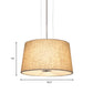 Modern Truncated Cone Ceiling Chandelier Fabric 5-Bulb Dinette Hanging Light with Incurvated Diffuser in Flaxen Clearhalo 'Ceiling Lights' 'Chandeliers' 'Modern Chandeliers' 'Modern' Lighting' 1459176
