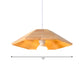 Ridged Flare Pendant Ceiling Light Simple Wooden 1-Light Beige Hanging Lamp Kit over Table Clearhalo 'Ceiling Lights' 'Modern Pendants' 'Modern' 'Pendant Lights' 'Pendants' Lighting' 1459339
