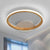 Simplicity Loop Wood Flush Light 13"/17" Dia LED Ceiling Mount Fixture with Out Glow Design Wood Clearhalo 'Ceiling Lights' 'Close To Ceiling Lights' 'Close to ceiling' 'Flush mount' Lighting' 1459403