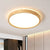 Wood Tambour Ceiling Flush Mount Nordic Beige 12"/16" Dia LED Flushmount Lighting with Recessed Diffuser Wood Clearhalo 'Ceiling Lights' 'Close To Ceiling Lights' 'Close to ceiling' 'Flush mount' Lighting' 1459409