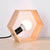Wooden Hexagon Night Stand Light Minimalist Single Table Lighting with Naked Bulb Design Wood Clearhalo 'Lamps' 'Table Lamps' Lighting' 1459493