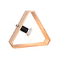 1 Head Bedroom Table Lamp Simplicity Beige Night Light with Triangular Wood Frame Clearhalo 'Lamps' 'Table Lamps' Lighting' 1459501
