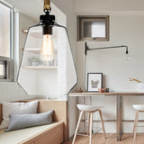 Clear Glass Tapered Suspension Light with Adjustable Rope Industrial 1 Light Kitchen Pendant Lighting Clear Clearhalo 'Ceiling Lights' 'Close To Ceiling Lights' 'Glass shade' 'Glass' 'Industrial Pendants' 'Industrial' 'Middle Century Pendants' 'Pendant Lights' 'Pendants' 'Tiffany' Lighting' 145967