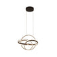 Modern Cycle Acrylic Drop Lamp Integrated LED Chandelier Light Fixture in White/Coffee over Table Clearhalo 'Ceiling Lights' 'Chandeliers' 'Modern Chandeliers' 'Modern' Lighting' 1459689