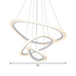 2/3-Tier Triangular Lounge Chandelier Acrylic Minimalism LED Hanging Pendant Light in Warm/White Light Clearhalo 'Ceiling Lights' 'Chandeliers' 'Modern Chandeliers' 'Modern' Lighting' 1459734