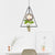 Smoke Gray Glass Orb Pendant Warehouse 1 Bulb Bedroom Hanging Light in Black/Grey/Gold with Triangle Frame and Plant Pot Black Clearhalo 'Art Deco Pendants' 'Black' 'Cast Iron' 'Ceiling Lights' 'Ceramic' 'Crystal' 'Industrial Pendants' 'Industrial' 'Metal' 'Middle Century Pendants' 'Pendant Lights' 'Pendants' 'Rustic Pendants' 'Tiffany' Lighting' 1459797