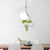 Farmhouse Ball Suspension Pendant 1 Head Milk Glass Hanging Light Fixture in Black/Grey/Gold with Plant Cup Grey Clearhalo 'Art Deco Pendants' 'Black' 'Cast Iron' 'Ceiling Lights' 'Ceramic' 'Crystal' 'Industrial Pendants' 'Industrial' 'Metal' 'Middle Century Pendants' 'Pendant Lights' 'Pendants' 'Rustic Pendants' 'Tiffany' Lighting' 1459880