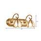 2-Bulb Wall Mounted Vanity Light Colonial Blossom Cream Glass Wall Sconce Lighting in Gold Clearhalo 'Vanity Lights' 'Wall Lights' Lighting' 1460345