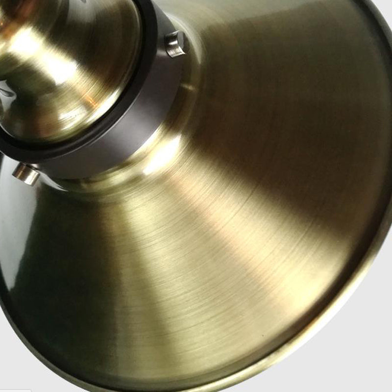 Iron Bronze Wall Light Sconce Saucer Shade 1 Bulb Vintage Stylish Wall Mounted Lamp for Farmhouse Clearhalo 'Art deco wall lights' 'Cast Iron' 'Glass' 'Industrial wall lights' 'Industrial' 'Middle century wall lights' 'Modern' 'Rustic wall lights' 'Tiffany' 'Traditional wall lights' 'Wall Lamps & Sconces' 'Wall Lights' Lighting' 146038