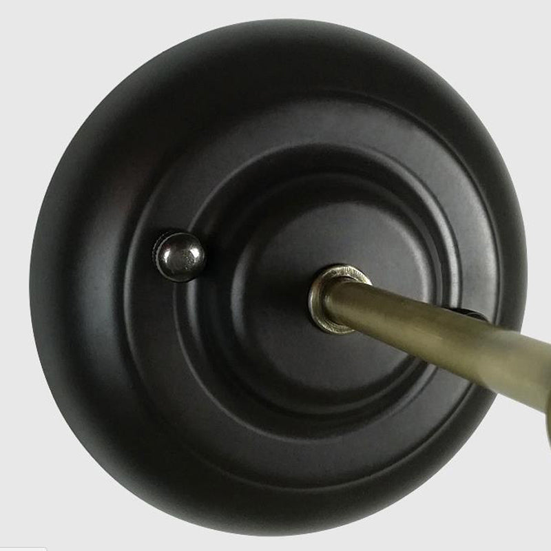 Iron Bronze Wall Light Sconce Saucer Shade 1 Bulb Vintage Stylish Wall Mounted Lamp for Farmhouse Clearhalo 'Art deco wall lights' 'Cast Iron' 'Glass' 'Industrial wall lights' 'Industrial' 'Middle century wall lights' 'Modern' 'Rustic wall lights' 'Tiffany' 'Traditional wall lights' 'Wall Lamps & Sconces' 'Wall Lights' Lighting' 146040