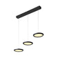 Black/White Thin Disc Multi-Light Pendant Minimal 3 Lights Acrylic Hanging Ceiling Light in Warm/White Light over Kitchen Dinette Clearhalo 'Ceiling Lights' 'Modern Pendants' 'Modern' 'Pendant Lights' 'Pendants' Lighting' 1460408