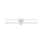White Rectilinear Wall Sconce Light Simple Iron 16/23.5/31.5 Inches Long LED Vanity Lamp in Warm/White Light Clearhalo 'Modern wall lights' 'Modern' 'Vanity Lights' 'Wall Lights' Lighting' 1460516