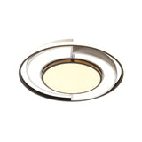 Modern Spliced Round Thin Ceiling Lamp Acrylic Bedroom 16.5/20.5 Inches Wide LED Flush Mounted Light in Black-White - Clearhalo - 'Ceiling Lights' - 'Close To Ceiling Lights' - 'Close to ceiling' - 'Flush mount' - Lighting' - 1460591