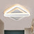 Rhombus-Oblong Foyer Flush Light Iron Modernism LED Ceiling Mounted Lighting Fixture in Black/Gold/White White Clearhalo 'Ceiling Lights' 'Close To Ceiling Lights' 'Close to ceiling' 'Flush mount' Lighting' 1460669