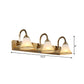 Gold 2/3/4 Bulbs Vanity Sconce Vintage Opal Glass Bell Wall Mounted Lighting with Metal Swooping Arm Clearhalo 'Vanity Lights' 'Wall Lights' Lighting' 1460889