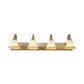Gold 2/3/4 Bulbs Vanity Sconce Vintage Opal Glass Bell Wall Mounted Lighting with Metal Swooping Arm Clearhalo 'Vanity Lights' 'Wall Lights' Lighting' 1460892