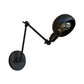 1 Head Wall Mount Light Loft Style Dome Shade Metal Adjustable Wall Sconce in Black for Bedroom Clearhalo 'Art deco wall lights' 'Cast Iron' 'Glass' 'Industrial wall lights' 'Industrial' 'Middle century wall lights' 'Modern' 'Rustic wall lights' 'Tiffany' 'Traditional wall lights' 'Wall Lamps & Sconces' 'Wall Lights' Lighting' 146245