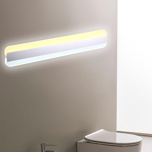 31.5"/39"/47" Wide Linear Vanity Mirror Light Modern Acrylic LED Bathroom Light over Mirror with Reflector Clearhalo 'Modern wall lights' 'Modern' 'Vanity Lights' 'Wall Lights' Lighting' 146251