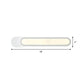 LED Bathroom Vanity Light with Oblong Acrylic Shade White Wall Sconce in Warm/White Light, 12"/18"/20" Wide Clearhalo 'Modern wall lights' 'Modern' 'Vanity Lights' 'Wall Lights' Lighting' 146274