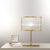 1 Head Oval Nightstand Lamp Contemporary Clear Crystal Bar Desk Light in Gold Gold Clearhalo 'Lamps' 'Table Lamps' Lighting' 1467985