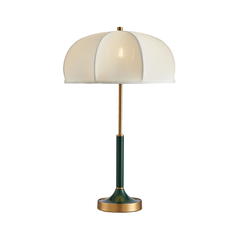 Gold Single Bulb Desk Lamp Traditional Fabric Umbrella Night Reading Light for Living Room Clearhalo 'Lamps' 'Table Lamps' Lighting' 1468111