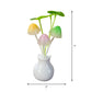 Lotus Leaf 7 Color Changing Nightlight Art Deco Plastic Multicolored LED Wall Lamp with Plug Clearhalo 'Night Lights' 'Wall Lights' Lighting' 1468133