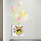 Plastic Blooming Flower Wall Nightlight Contemporary Yellow/Pink/Peach LED Night Lighting with Plug Pink Clearhalo 'Night Lights' 'Wall Lights' Lighting' 1468161
