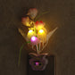 Plastic Blooming Flower Wall Nightlight Contemporary Yellow/Pink/Peach LED Night Lighting with Plug Clearhalo 'Night Lights' 'Wall Lights' Lighting' 1468163
