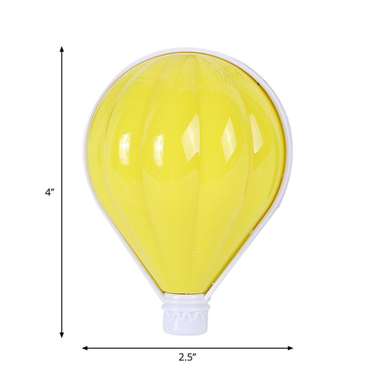 Yellow Bulb-Shape Plug in LED Night Lamp Cartoon Plastic Wall Lighting Ideas for Bedside Clearhalo 'Night Lights' 'Wall Lights' Lighting' 1468190