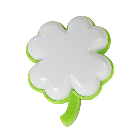Kids Clover Mini Plug in Night Light Plastic Bedside LED Wall Lighting in Green and White Clearhalo 'Night Lights' 'Wall Lights' Lighting' 1468249