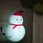 Kids Snowman Plastic Night Lamp Plug-in LED Wall Light in Red and White for Child Room Clearhalo 'Night Lights' 'Wall Lights' Lighting' 1468256