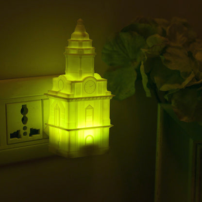 White Castle Plug-in Wall Nightlight Cartoon LED Plastic Night Light for Children Bedroom White Clearhalo 'Night Lights' 'Wall Lights' Lighting' 1468263