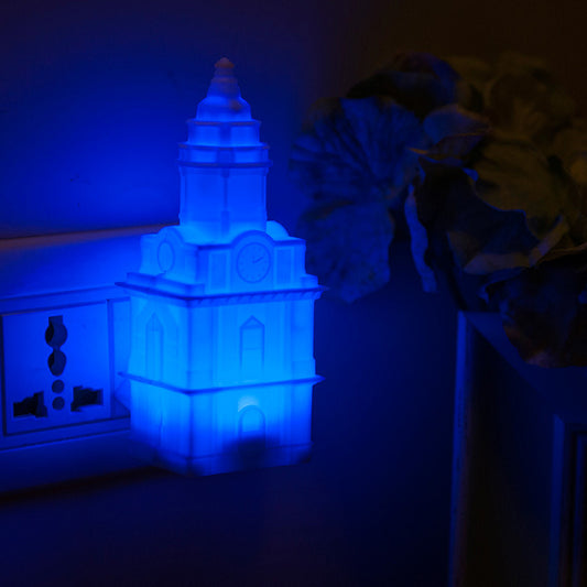 White Castle Plug-in Wall Nightlight Cartoon LED Plastic Night Light for Children Bedroom Clearhalo 'Night Lights' 'Wall Lights' Lighting' 1468264