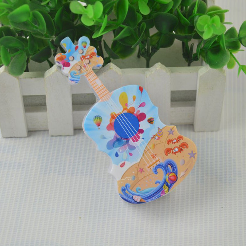 Guitar Mini Plug in LED Wall Lamp Kids Plastic Blue and Yellow/Red and Blue Night Lighting with Remote Blue-Yellow Clearhalo 'Night Lights' 'Wall Lights' Lighting' 1468283