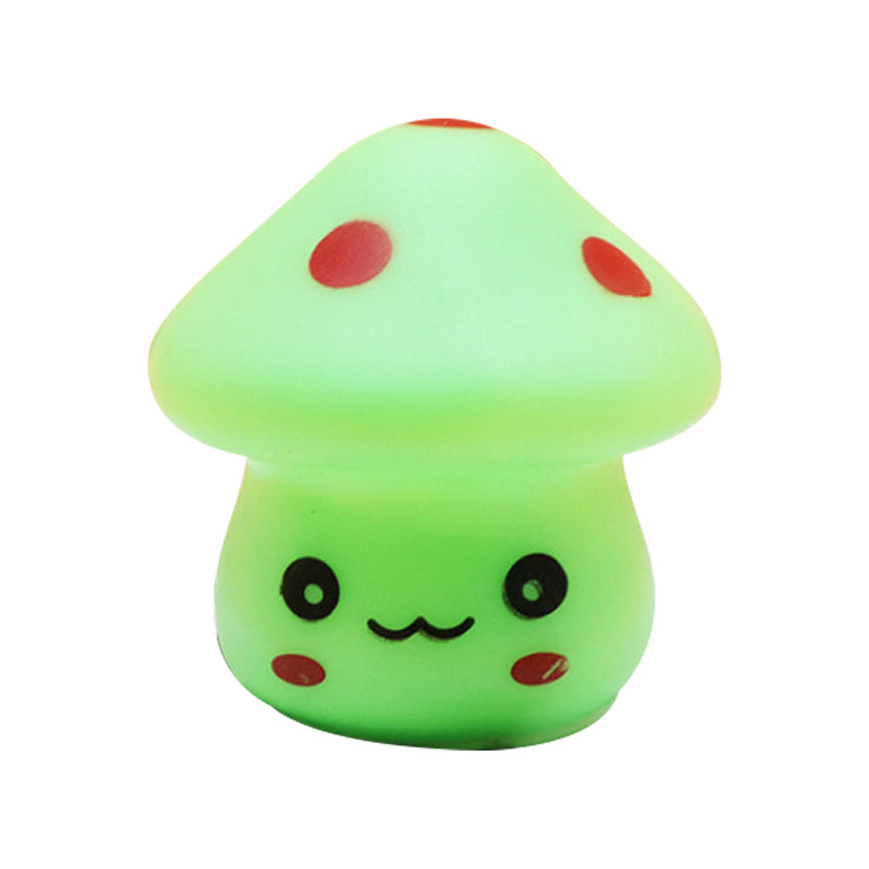 Mini Mushroom Plug-in Nightlight Cartoon Plastic Nursery LED Wall Lamp in 7 Color Light, White/Red/Blue Clearhalo 'Night Lights' 'Wall Lights' Lighting' 1468302