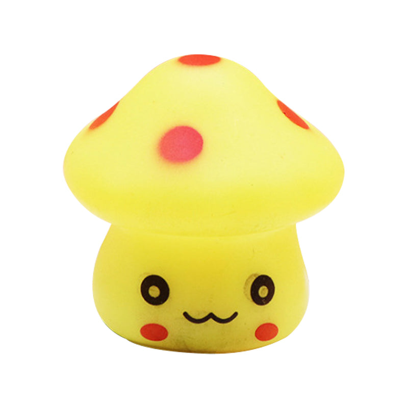 Mini Mushroom Plug-in Nightlight Cartoon Plastic Nursery LED Wall Lamp in 7 Color Light, White/Red/Blue Clearhalo 'Night Lights' 'Wall Lights' Lighting' 1468314